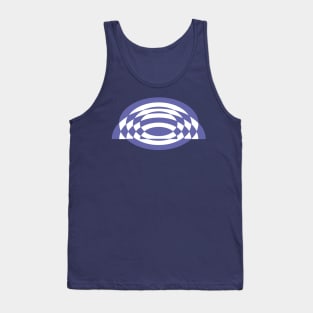 Very Peri Ellipse Rainbow Line Op Art Tank Top